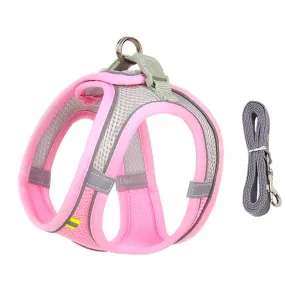 Adjustable Dog Harness and Leash Set for Small Dogs – Comfortable Walking Vest for Puppies and Cats