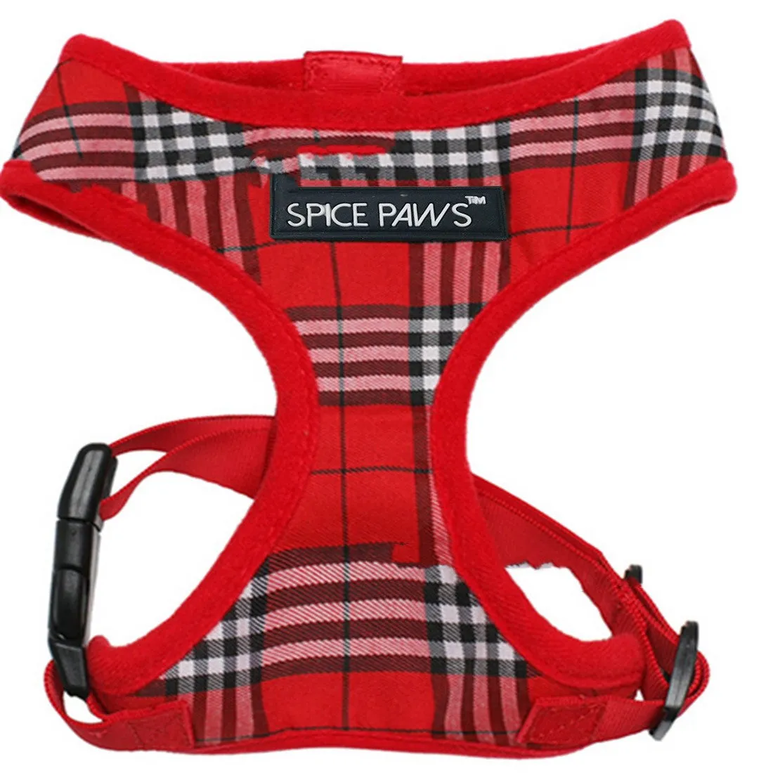 Adjustable harness vest-style dog outing chest back