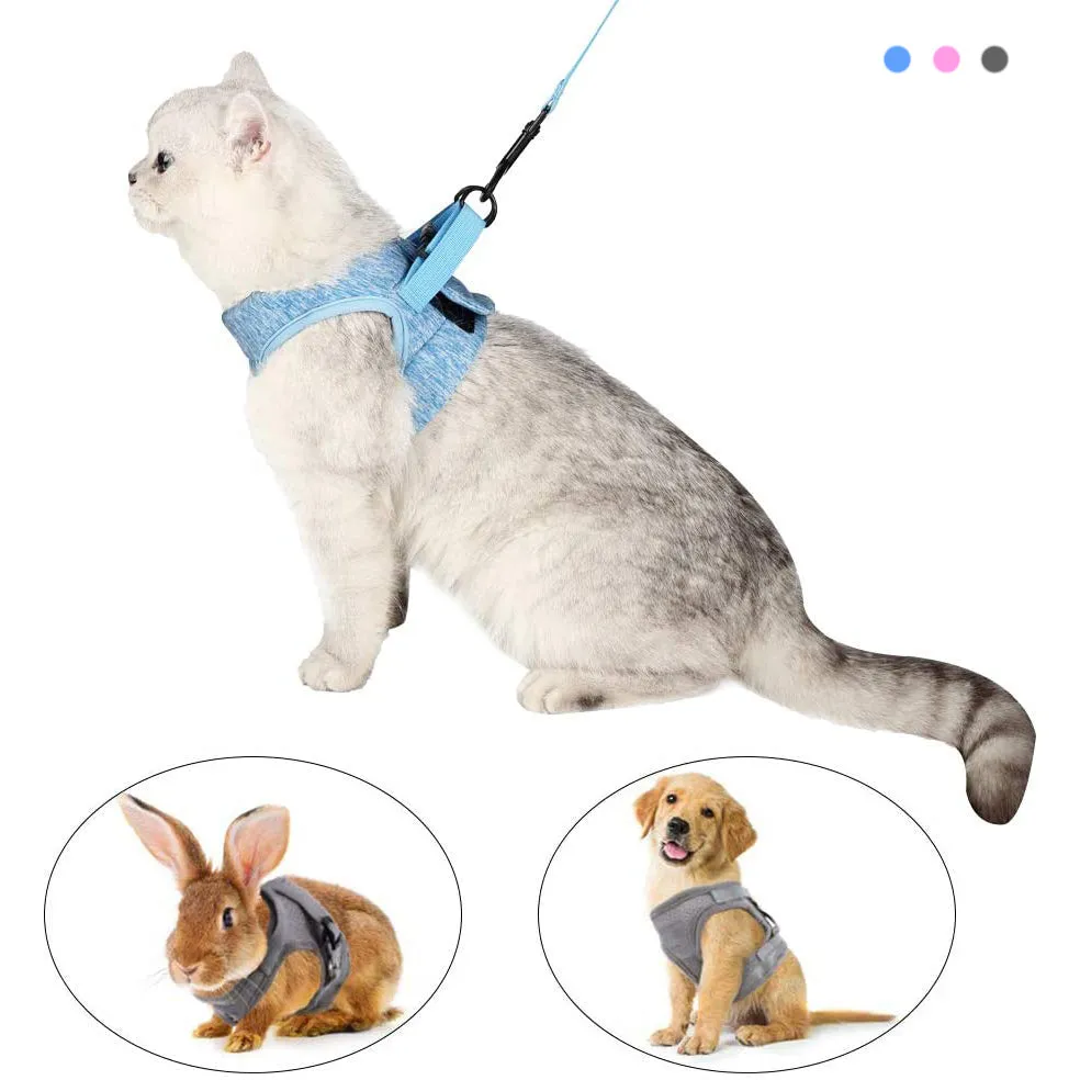 Adjustable Harness With Leash Belt Dog Vest