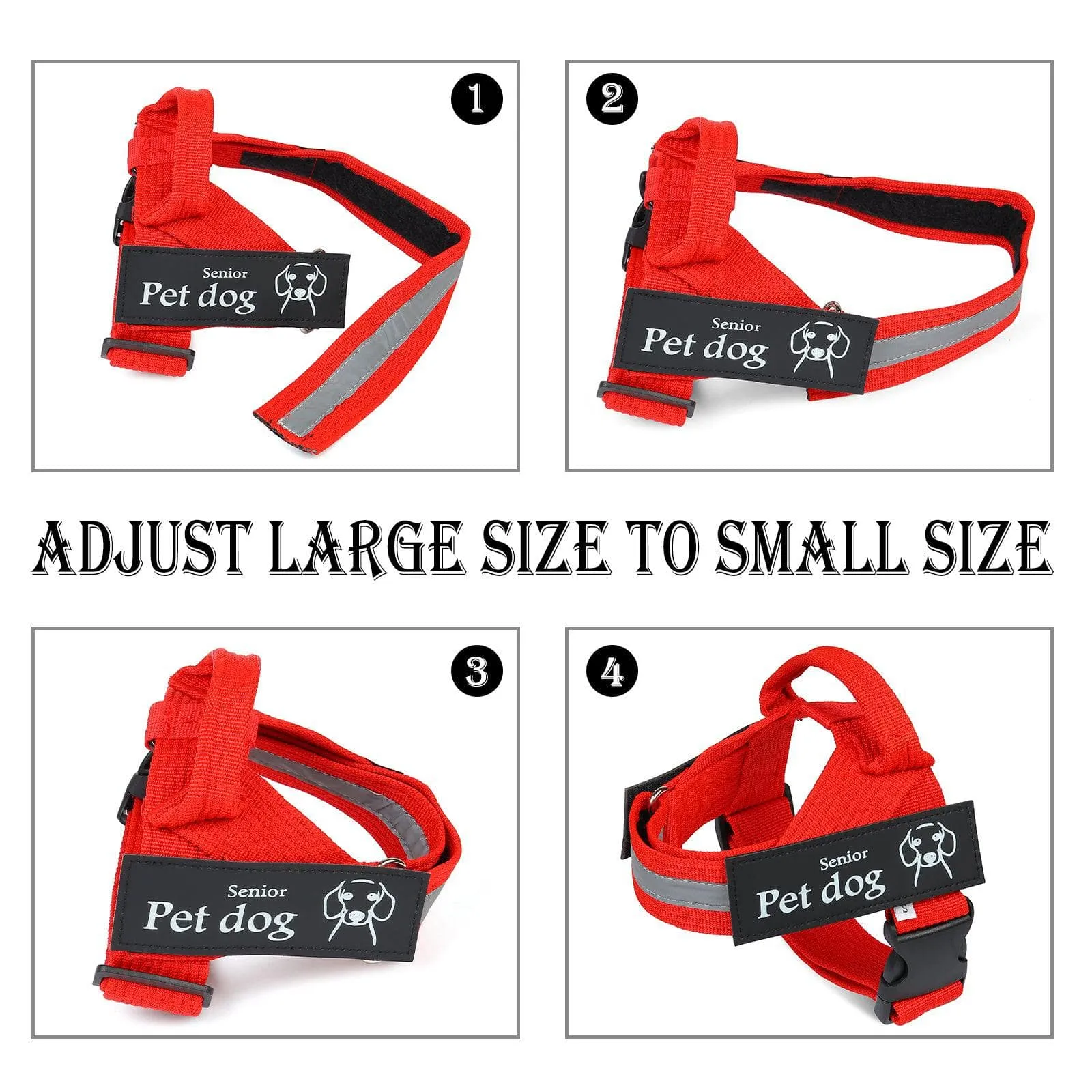 Adjustable Pet Dog Harness – Durable Nylon Vest for Dogs (Multiple Sizes & Colors)