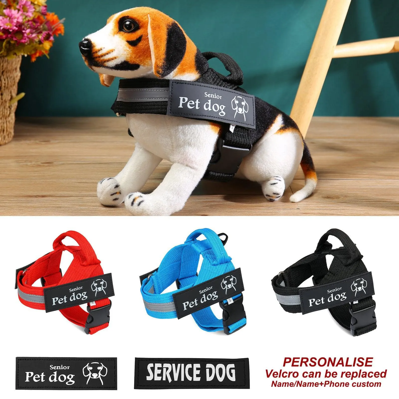 Adjustable Pet Dog Harness – Durable Nylon Vest for Dogs (Multiple Sizes & Colors)