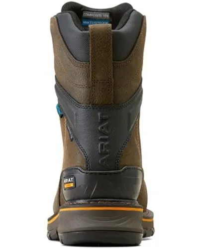 Ariat Men's Stump Jumper 8" BOA Waterproof Composite Toe Work Boot, Iron Coffee, 7 Wide