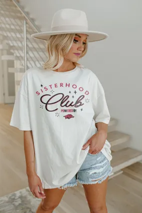 ARKANSAS RAZORBACKS SISTERHOOD CLUB OVERSIZED CREWNECK TEE