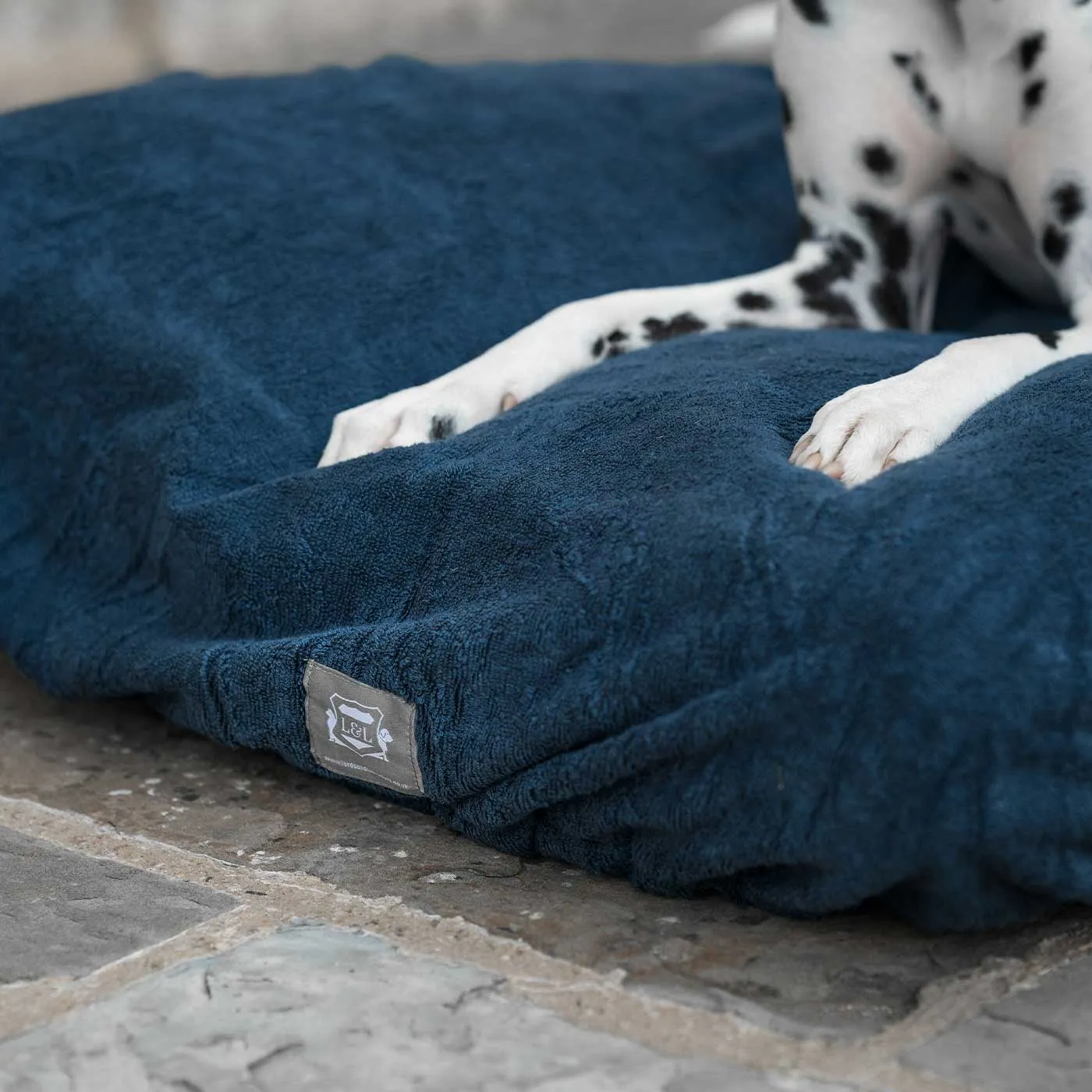 Bamboo Drying Cushion Cover in Navy by Lords & Labradors