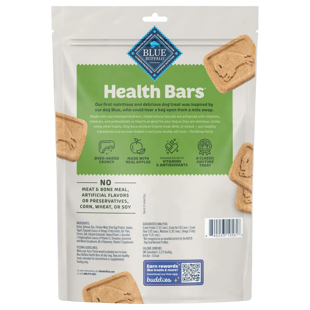 Blue Buffalo Health Bars Apple & Yogurt Biscuits for Dogs