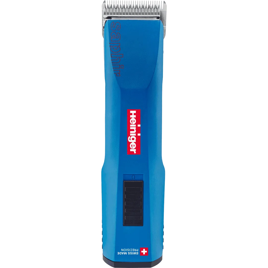 Blue Saphir Cordless Clipper One Battery with Free Clipper Grip by Heiniger