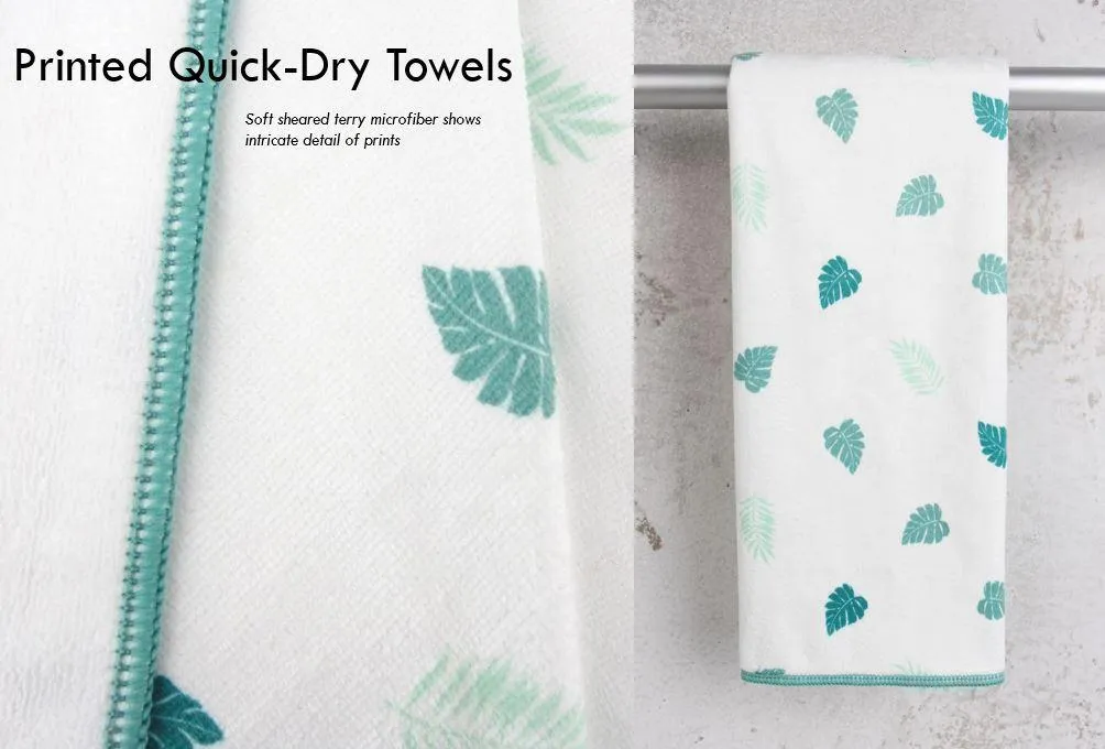 Botanical Print Microfiber Dish Towel