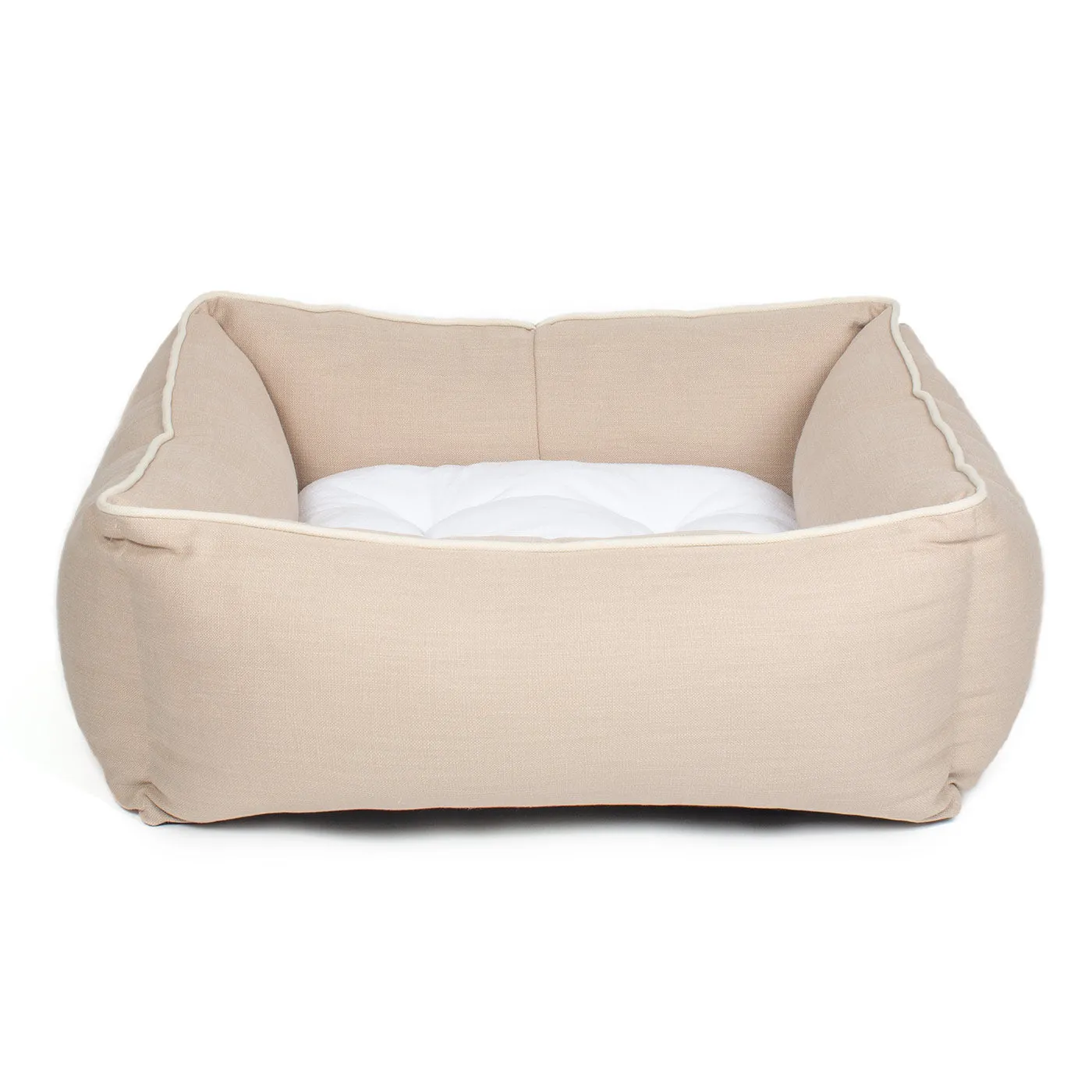 Box Bed With Removable Covers in Savanna Oatmeal by Lords & Labradors