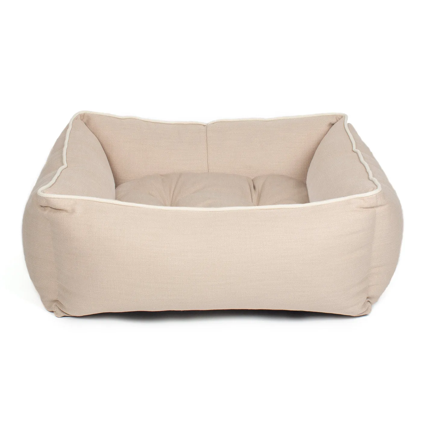 Box Bed With Removable Covers in Savanna Oatmeal by Lords & Labradors