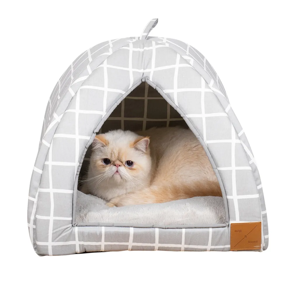 Cat Igloo - Grey Check