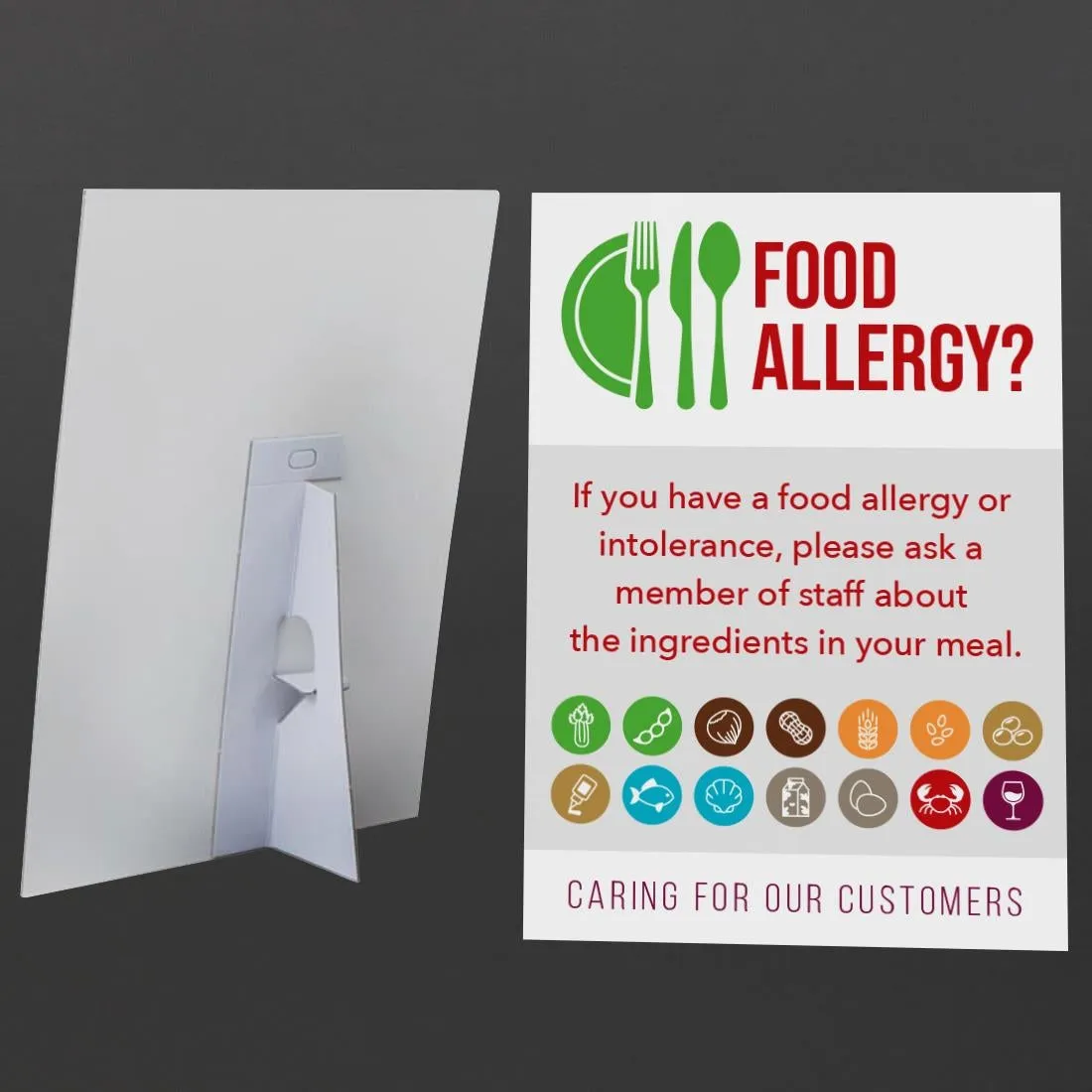 CG204 Customer Allergen Symbols & Ingredients Awareness Pub & Cafe Notice (2 x Display Options)