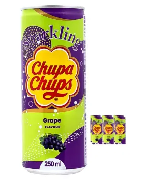 Chupa Chups Grape Sparkling Drink Multipack, 6 x 250 ml