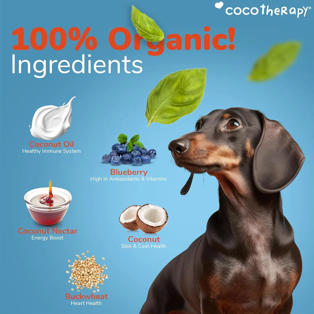 Cocotherapy Coco-Charms Training Treats Blueverry Cobbler for Dogs & Puppies, 5-oz