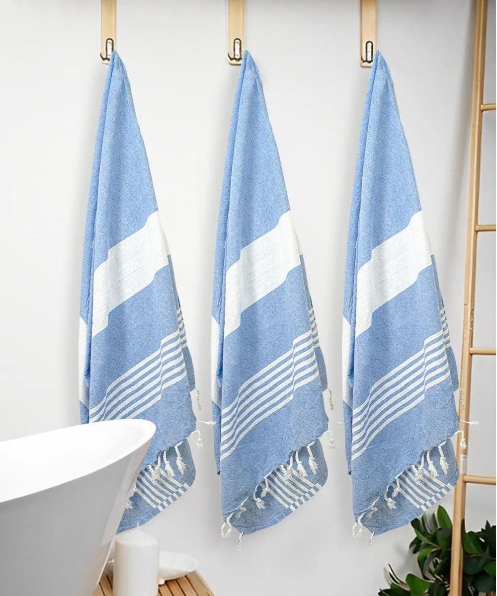 Cotton Bath Towel Unisex Set of 3, 200 GSM (165L X 85W)