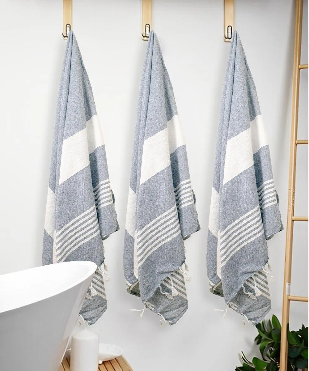 Cotton Bath Towel Unisex Set of 3, 200 GSM (165L X 85W)