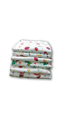 Cotton Colors Bath Towels-Small Cartoon and Berry (Set of 6 pieces)