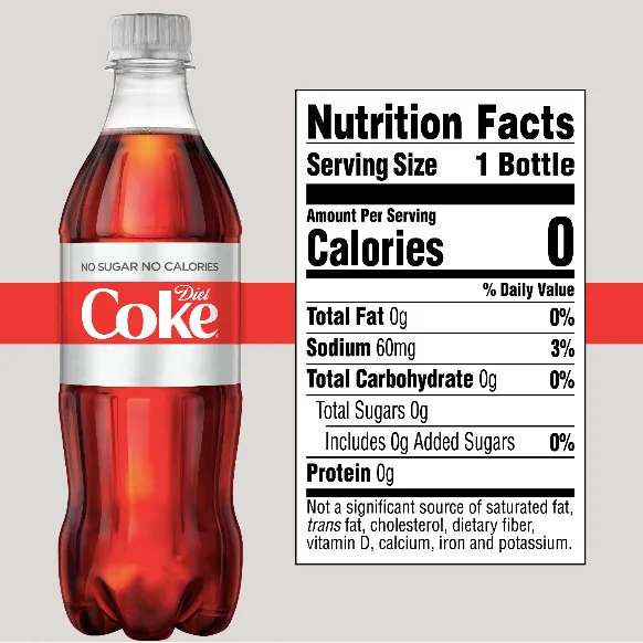 Diet Coca Cola Soda, 16.9 Fl Oz Coke, 6 Count