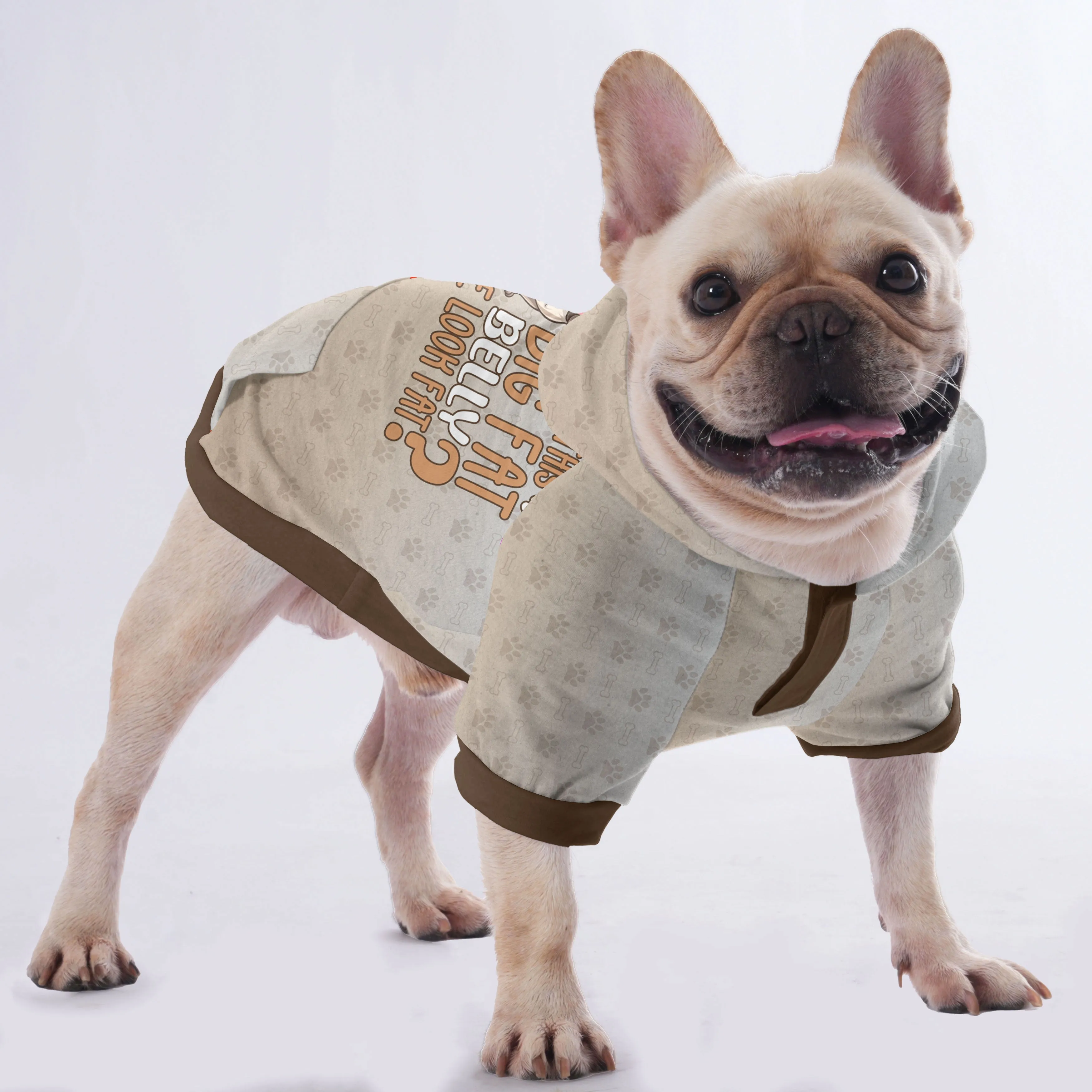 Does this big fat belly make me look fat? - Hoodies for French Bulldog  | Frenchie Shop Original