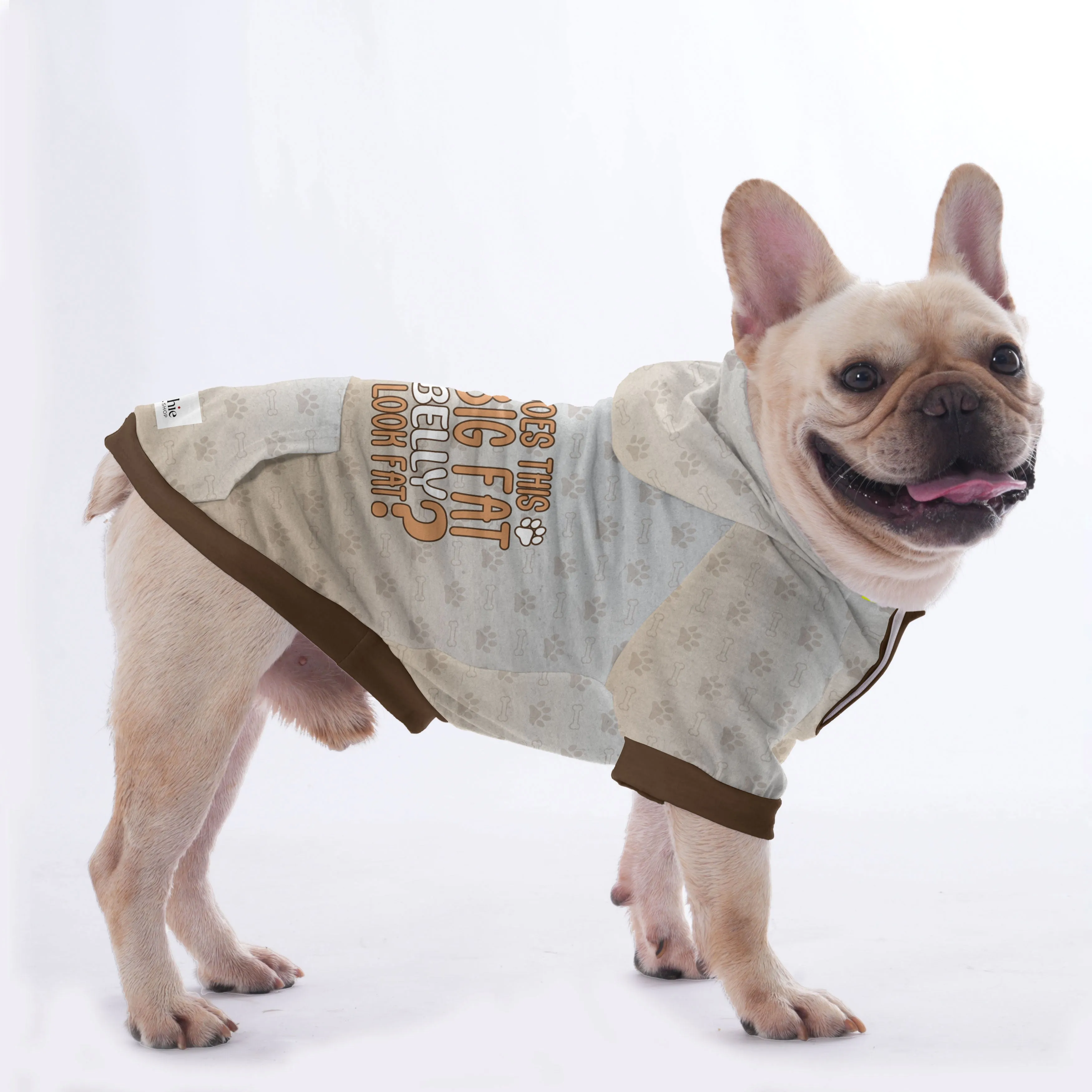 Does this big fat belly make me look fat? - Hoodies for French Bulldog  | Frenchie Shop Original