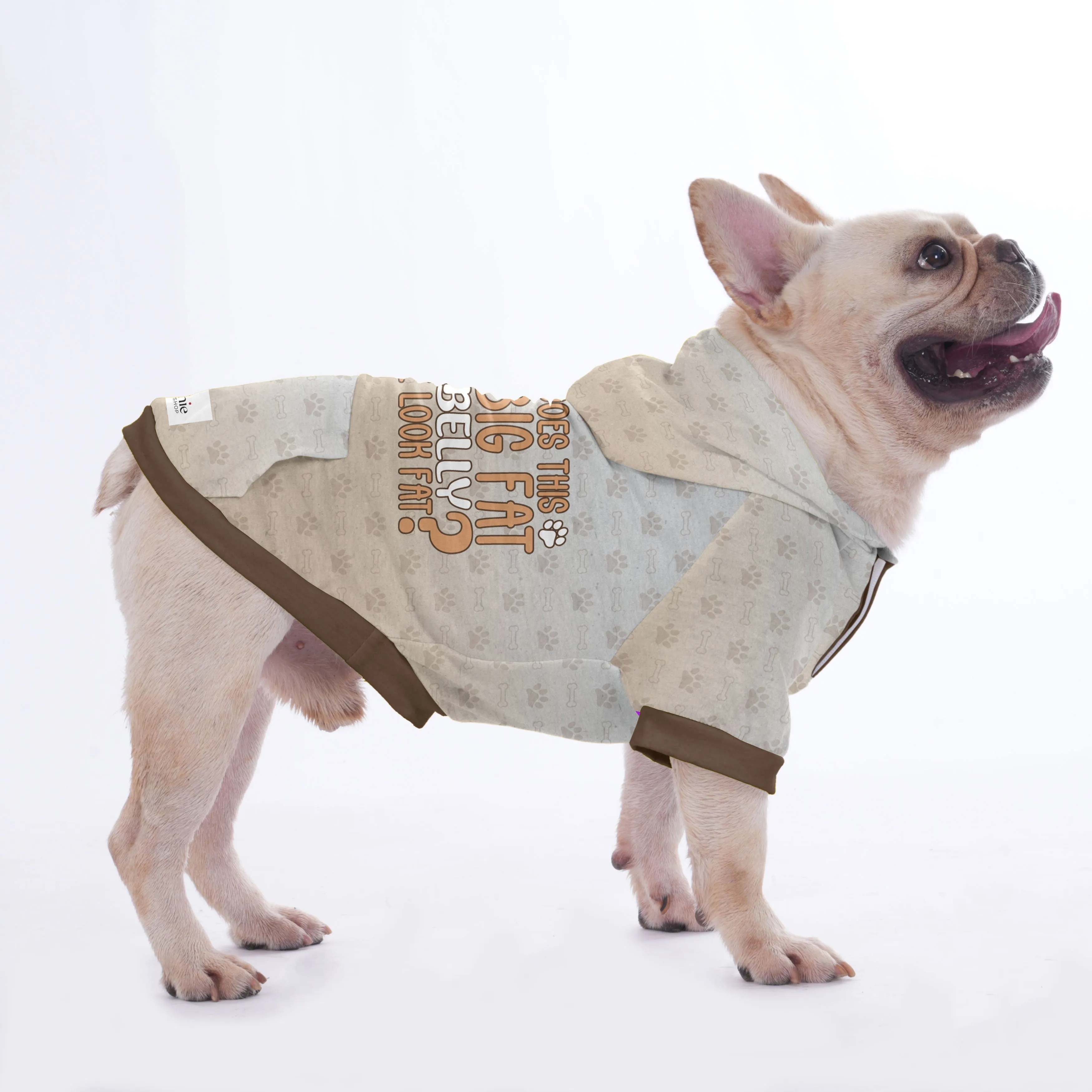 Does this big fat belly make me look fat? - Hoodies for French Bulldog  | Frenchie Shop Original