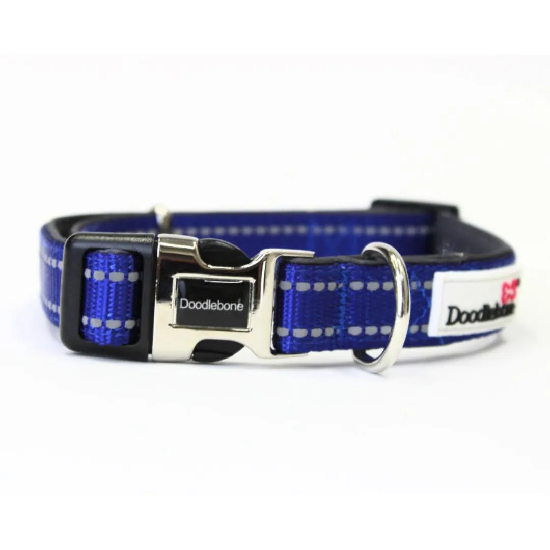 Doodlebone Padded Dog Collar - Cobalt