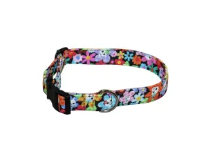 Elmo's Closet Flowers & Skulls Dog Collar