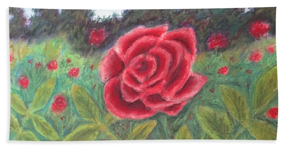 Field of Roses - Bath Towel