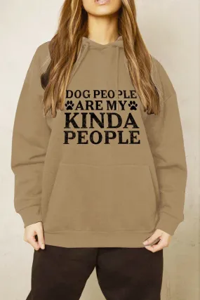 Full Size Dog Paw Slogan Graphic Hoodie