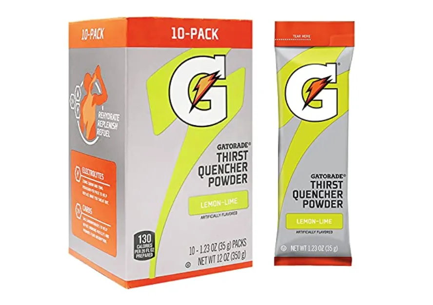 Gatorade Thirst Quencher Lemon Lime Powder 10ct