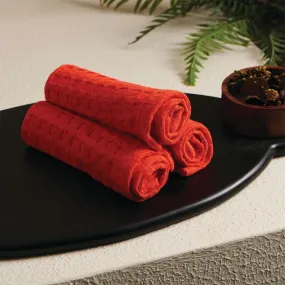 Heliconia Textured Waffle Face Towel