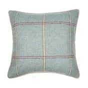 Horton Check Duck Egg Cushion