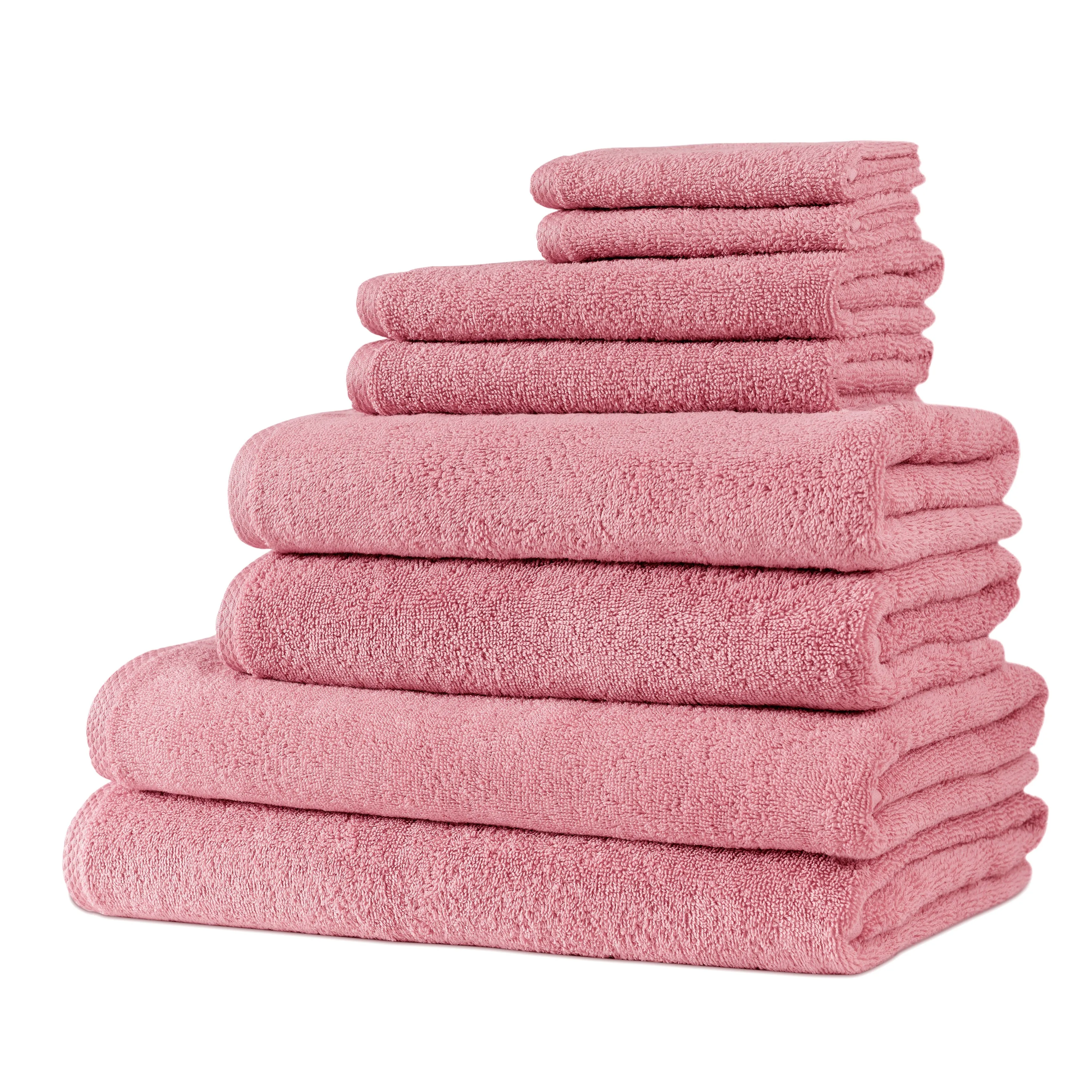 Hospitality Turkish Cotton Hotel Collection Family Towel Set of 8