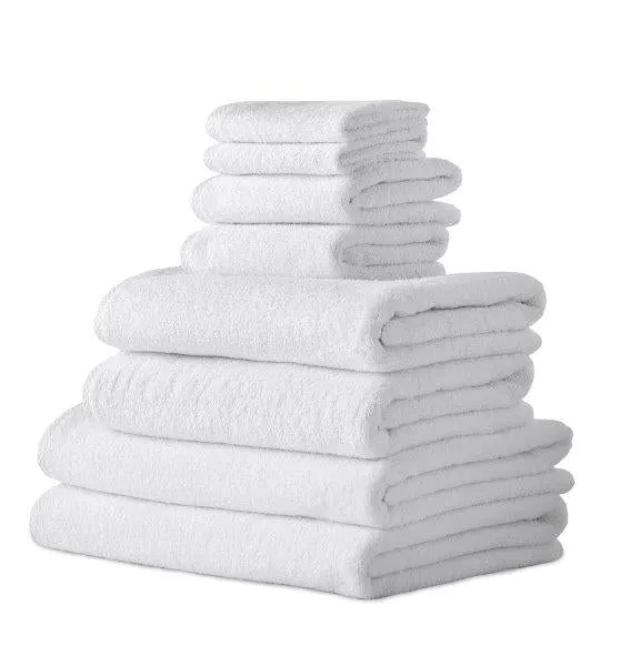 Hospitality Turkish Cotton Hotel Collection Family Towel Set of 8