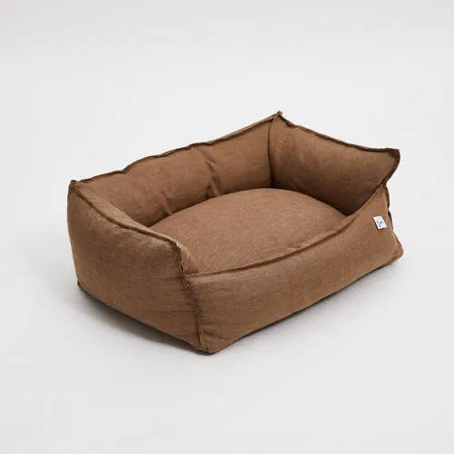 irish linen boom bed - chocolate brown