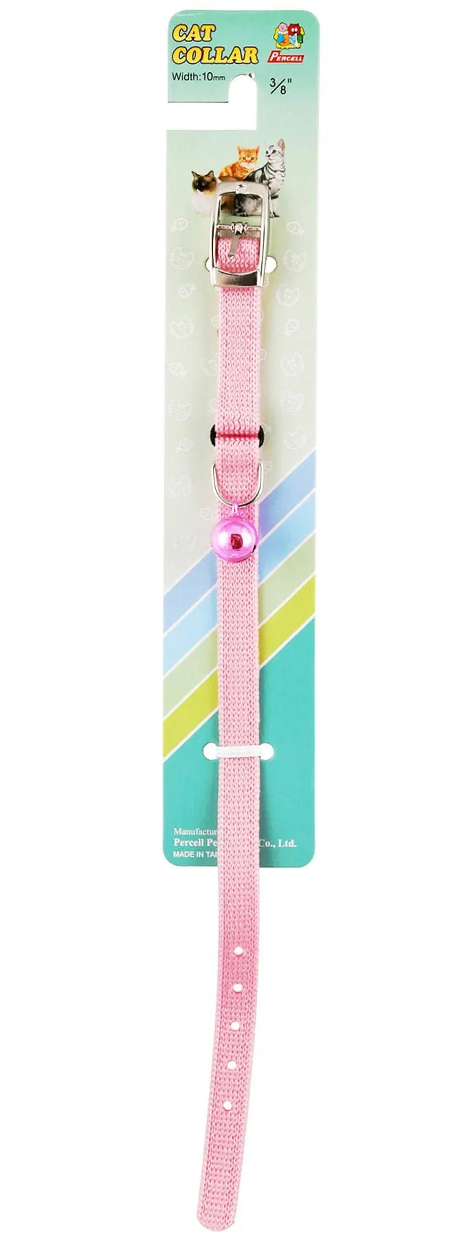 Jeffers Solid Adjustable Nylon Cat Collars, 3/8" x 10"L