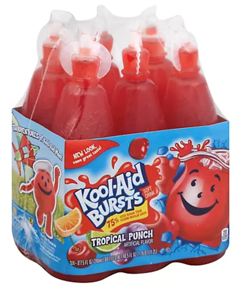 Kool Aid Bursts Tropical Punch 6 Pack