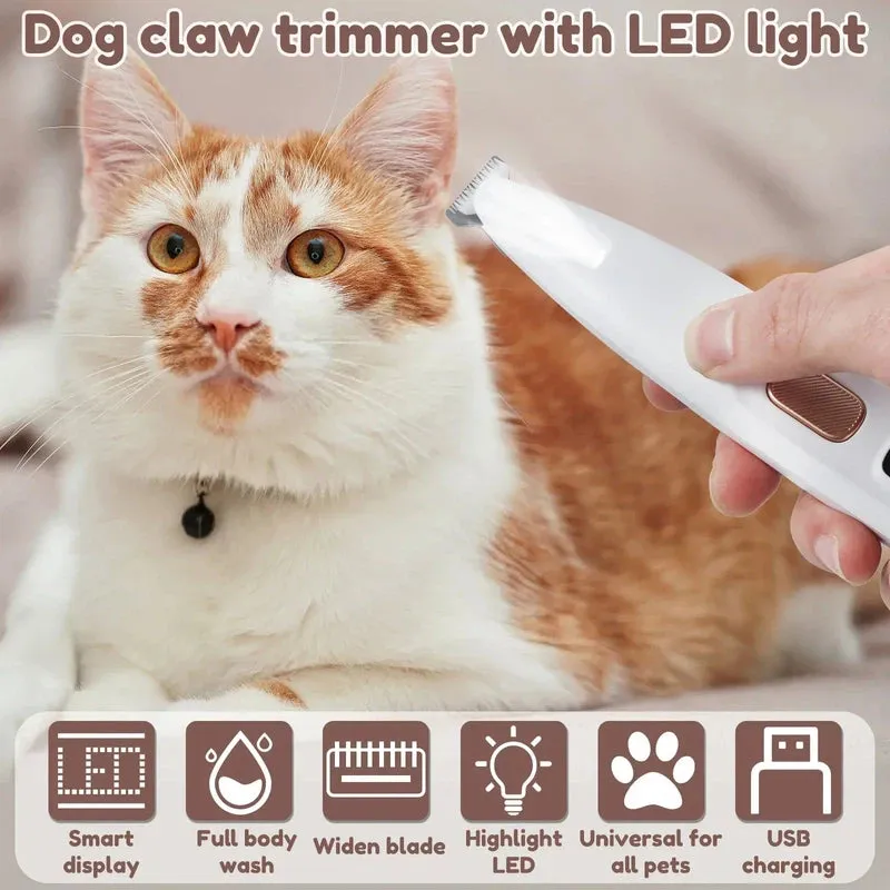 LED Cat & Dog Paw Trimmer – Waterproof & Easy Grooming