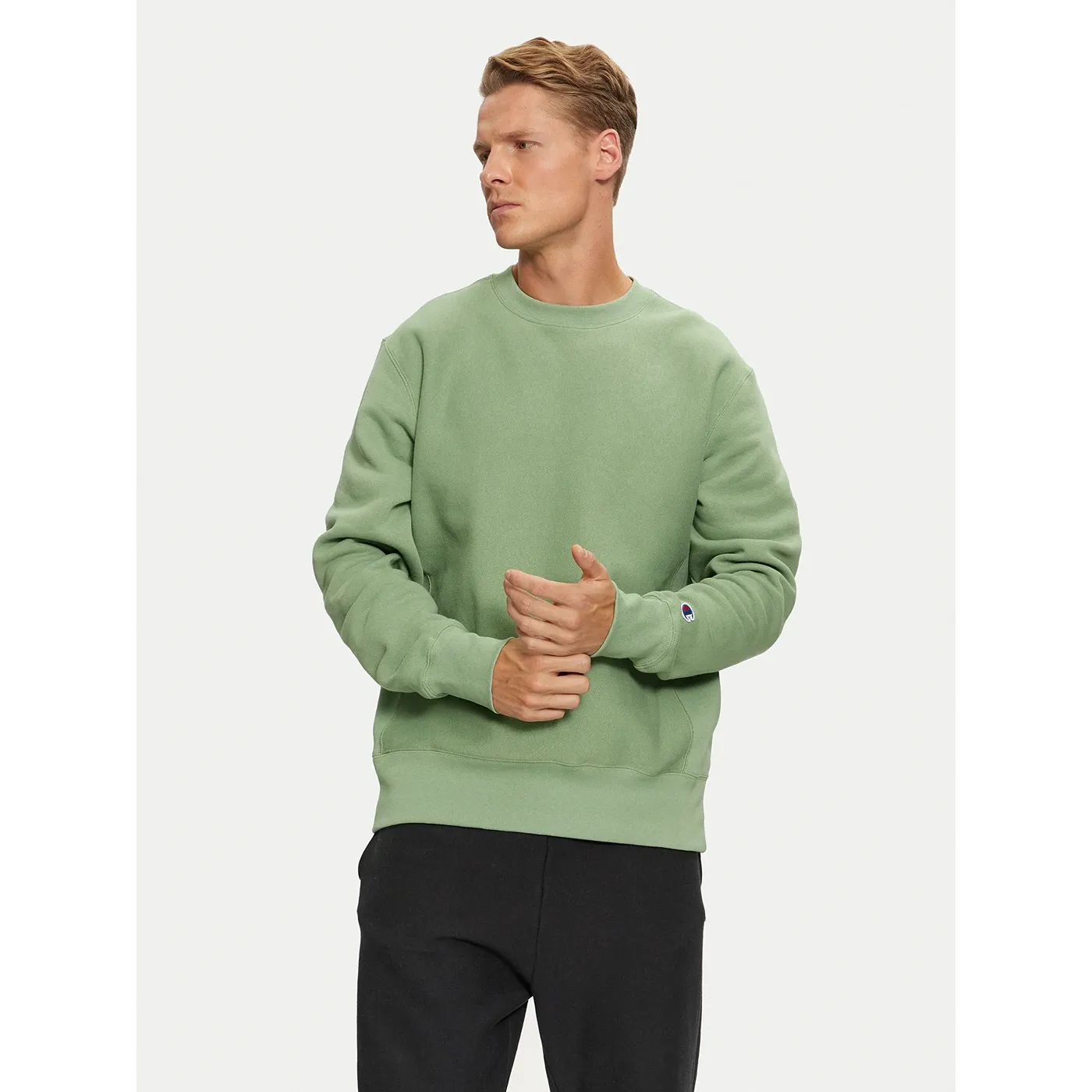 Light Green Raglan Sleeves Oversized Sweatshirt