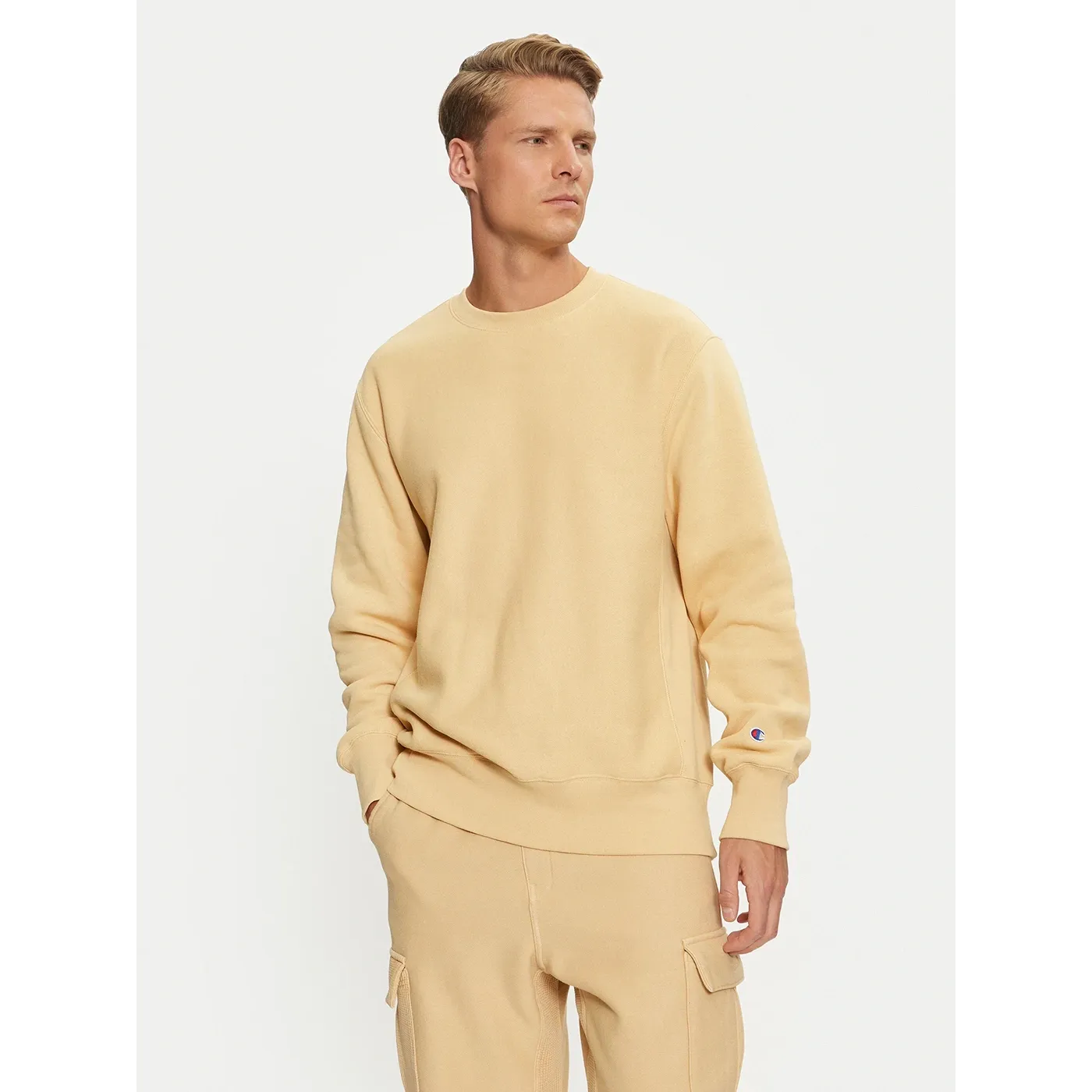 Light Yellow Raglan Sleeves Oversized Sweatshirt