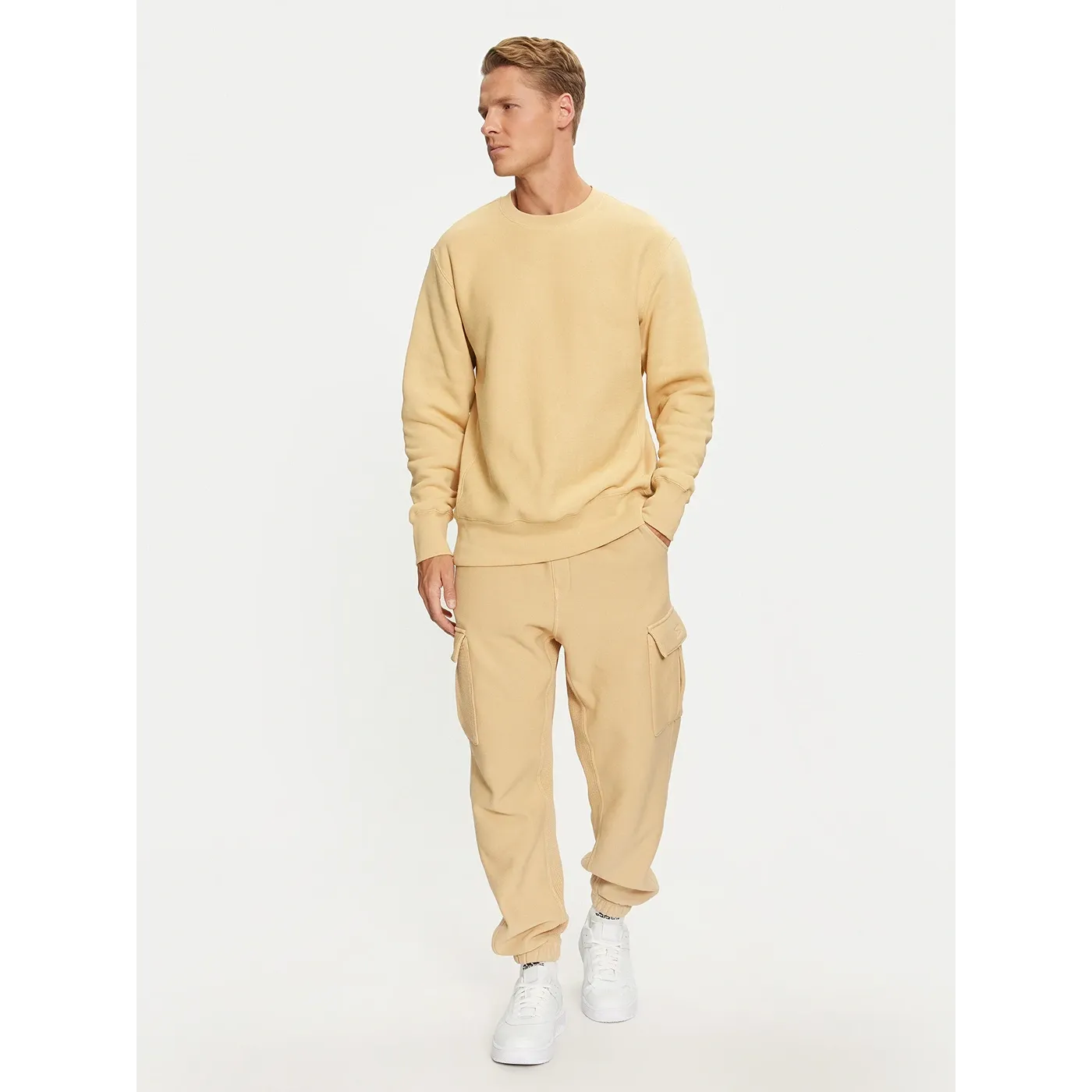 Light Yellow Raglan Sleeves Oversized Sweatshirt