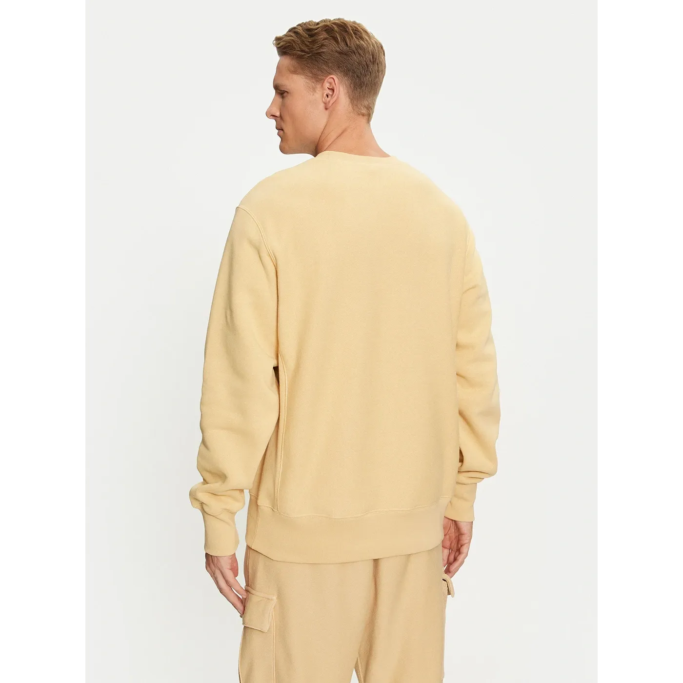 Light Yellow Raglan Sleeves Oversized Sweatshirt