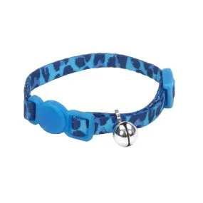 Li'l Pals Cat Collar Safety Blue Leopard