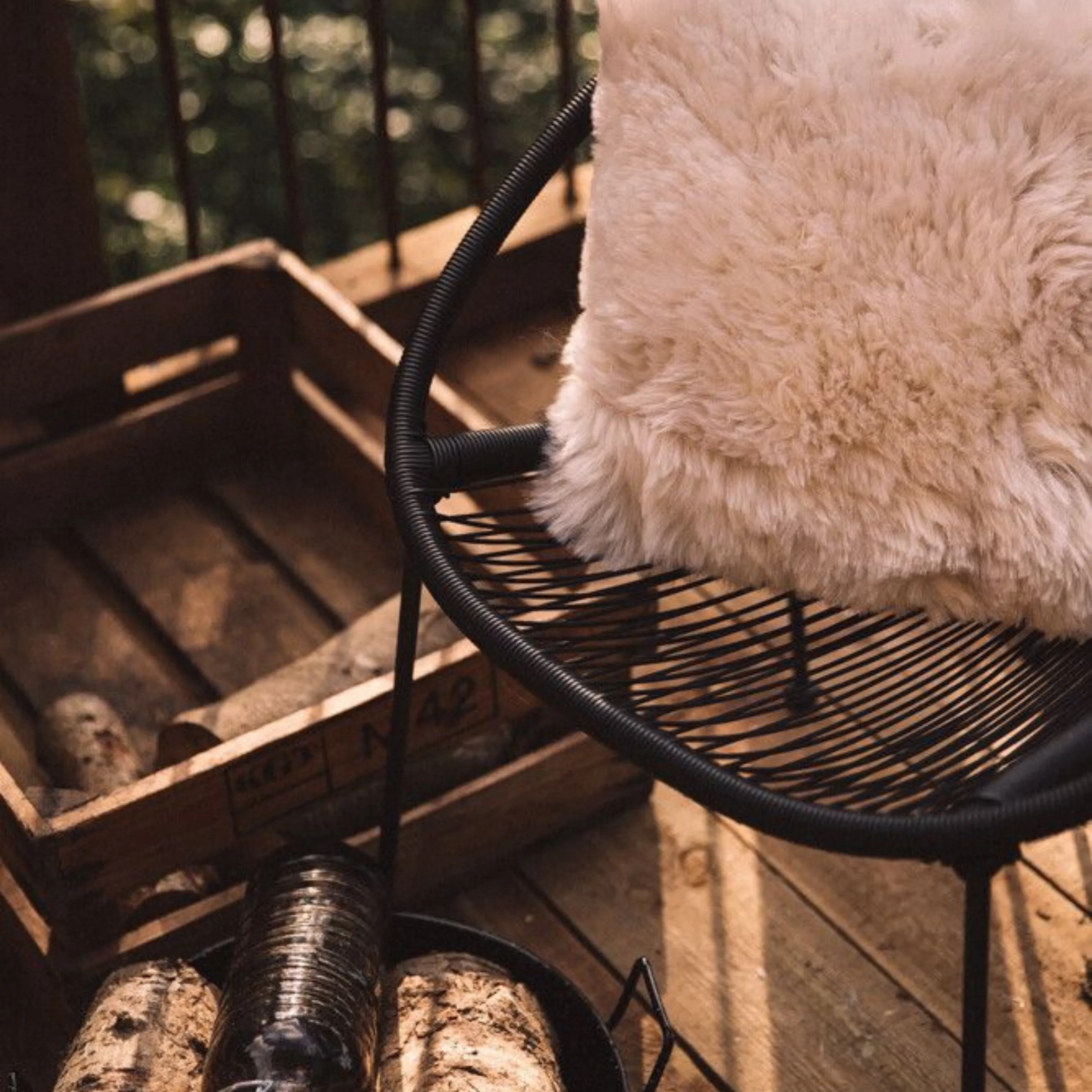 Long-Wool Sheepskin Cushion Cover