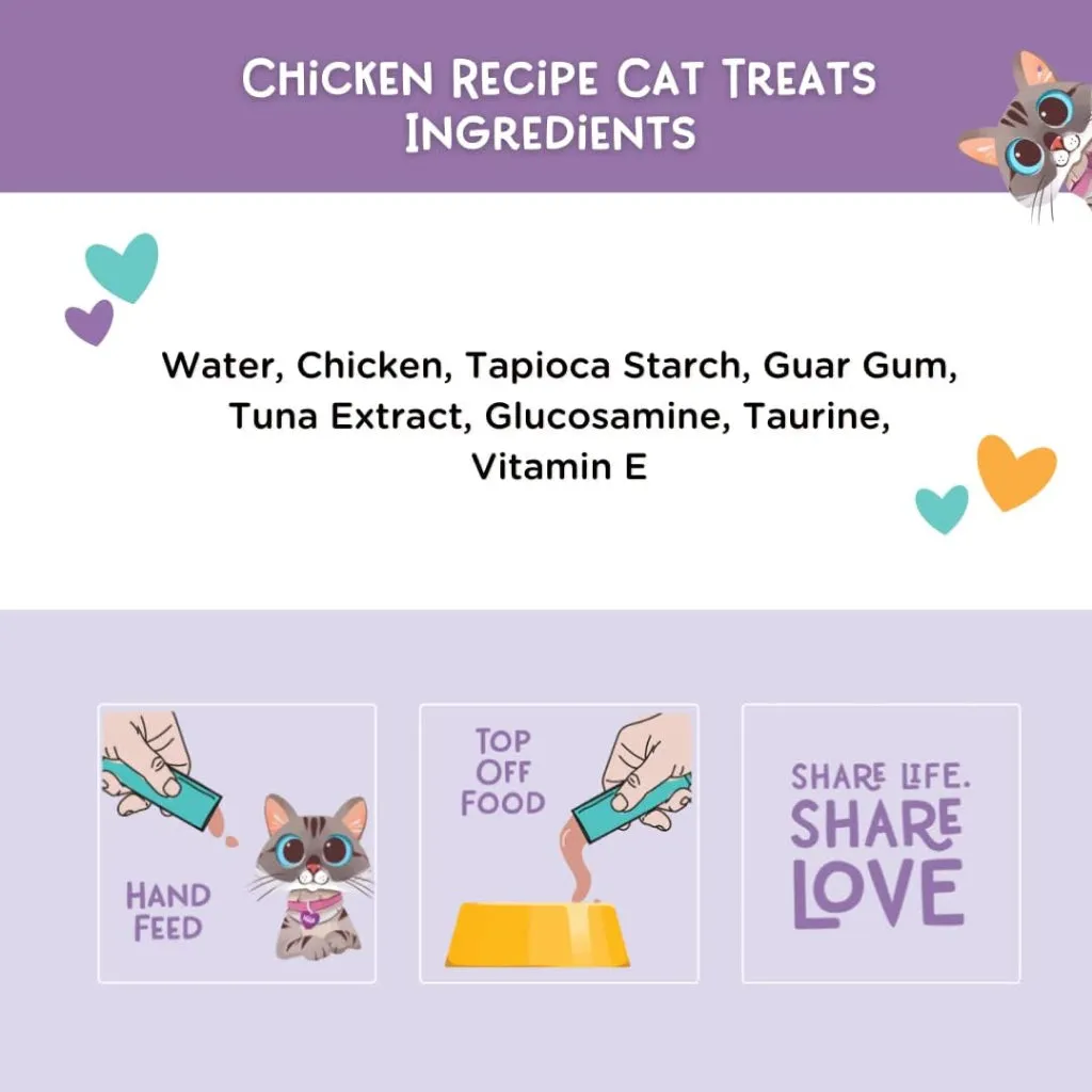 Love Nala Mousse Chicken Recipe Lickable Treats For Cats (0.5 oz tube x 4)