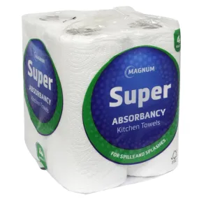 Magnum Super Absorbancy Kitchen Towels - 4 Pack