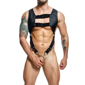 Male Basics - Dngeon Croptop Harness Cockring (Black)