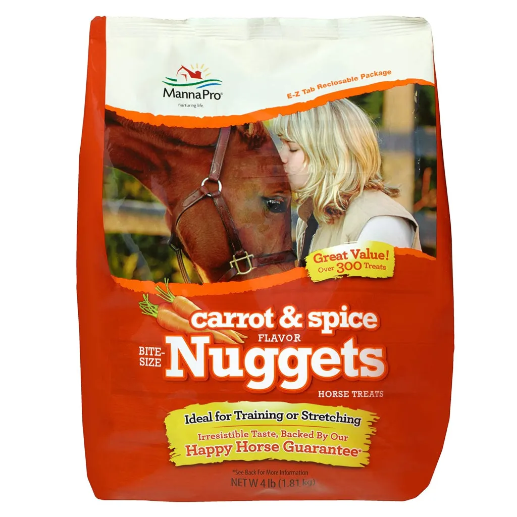 Manna Pro Carrots & Spice Bite-Sized Nugget Treats for Horses (4 lb)