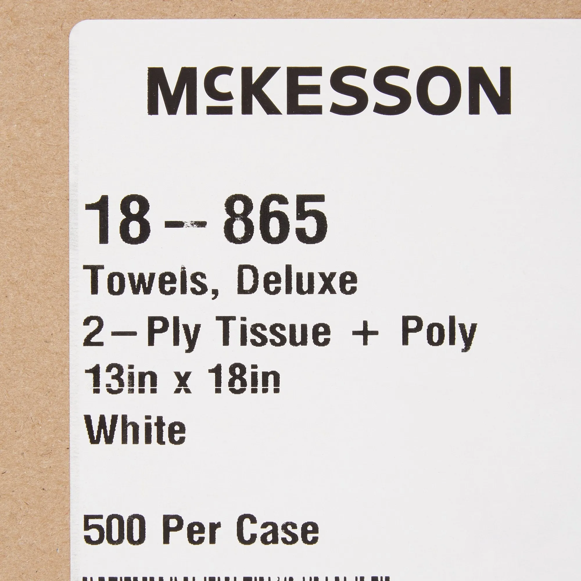 McKesson Procedure Towels, Deluxe 2-Ply, White, 13 x 18 Inch