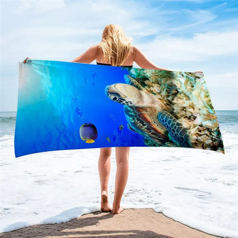 Microfiber Ocean Beach Towel Large Sport