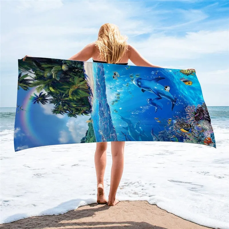 Microfiber Ocean Beach Towel Large Sport